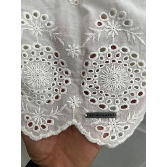 Abercrombie & Fitch NWT white eyelet lace shorts romper XS - Picture 7 of 8